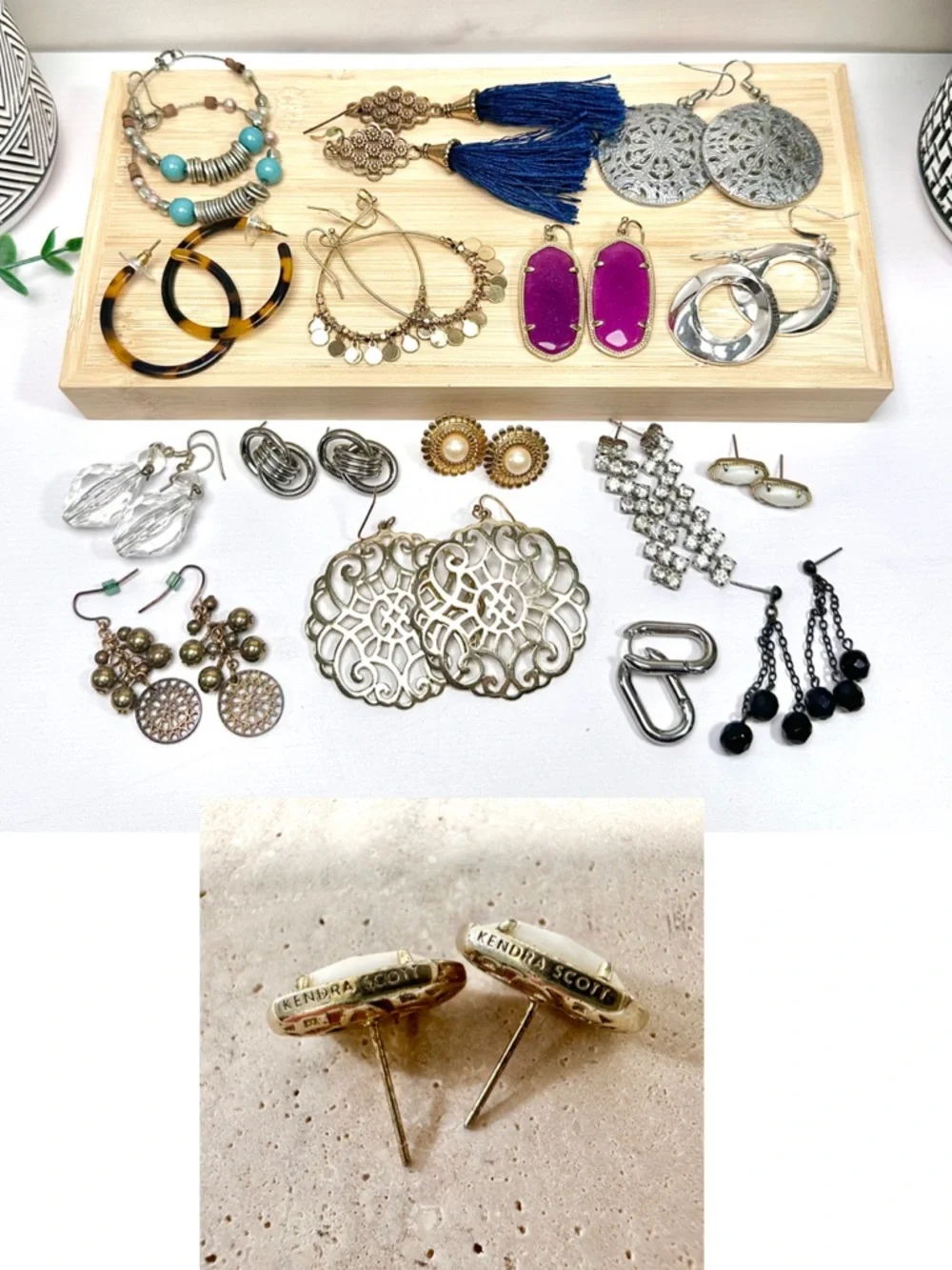❤️Earring Essentials Bundle (including MOP Kendra Scott Studs!) - 16 pairs - Picture 2 of 15